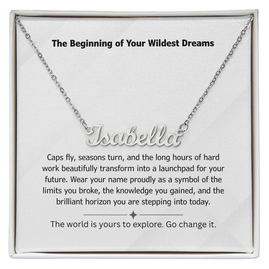 The "Graduation Launchpad" Personalized Nameplate