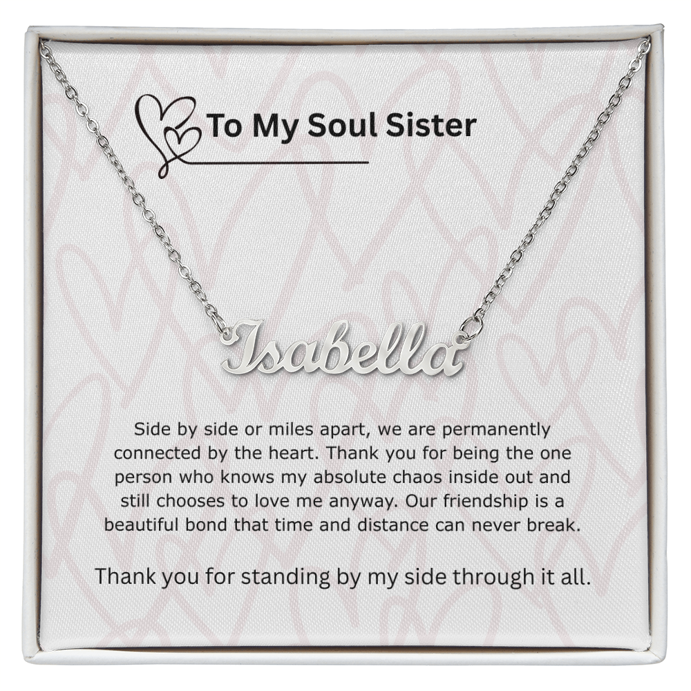 The "Best Friend Soul Sister" Custom Nameplate