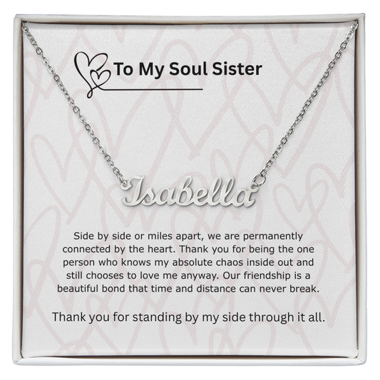The "Best Friend Soul Sister" Custom Nameplate