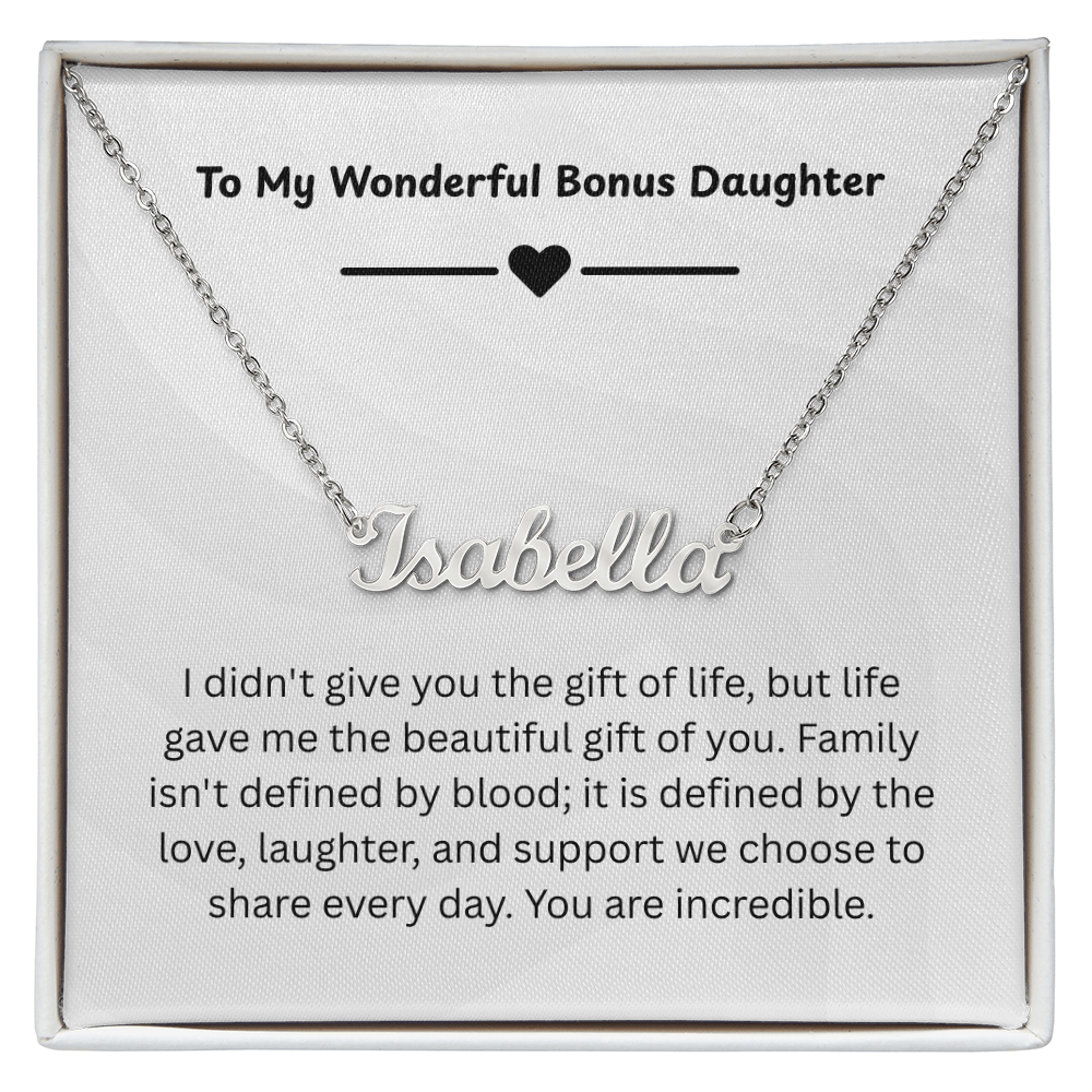 The "Chosen Bond" Bonus Daughter Custom Nameplate