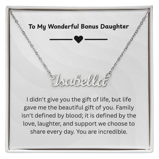 The "Chosen Bond" Bonus Daughter Custom Nameplate