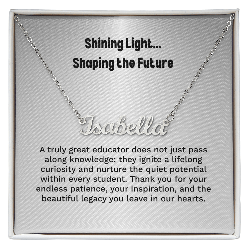 The "Teacher Appreciation" Personalized Nameplate