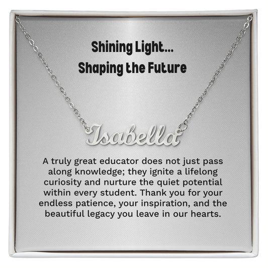 The "Teacher Appreciation" Personalized Nameplate