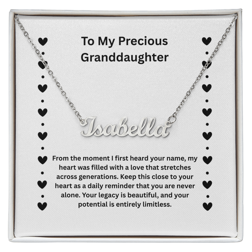 The "Eternity Bond" Granddaughter Custom Nameplate