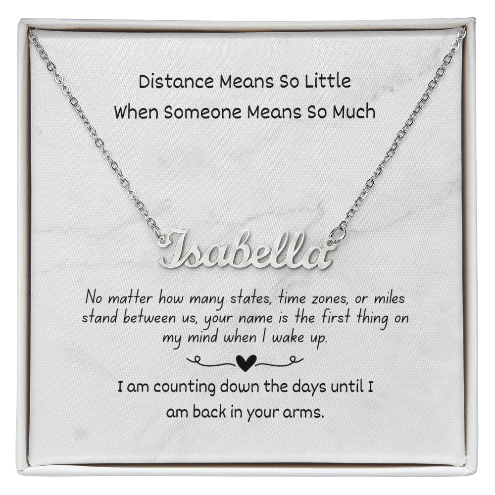 The "Miles Apart" Custom Name Pendant Necklace