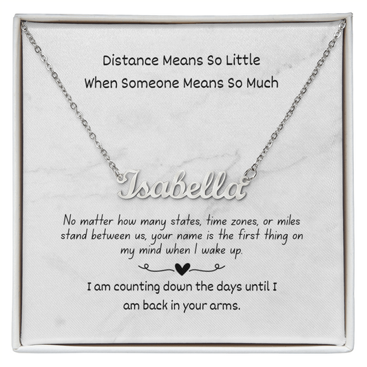 The "Miles Apart" Custom Name Pendant Necklace