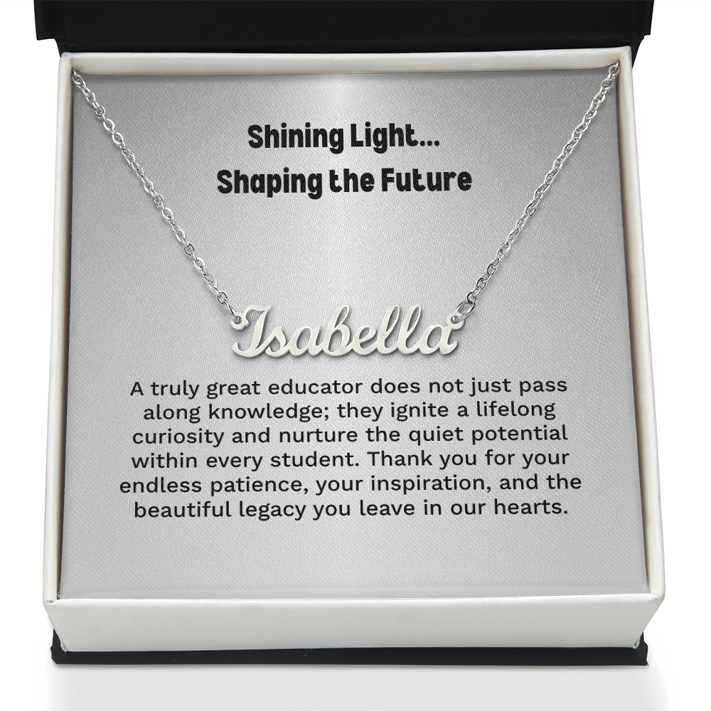 The "Teacher Appreciation" Personalized Nameplate