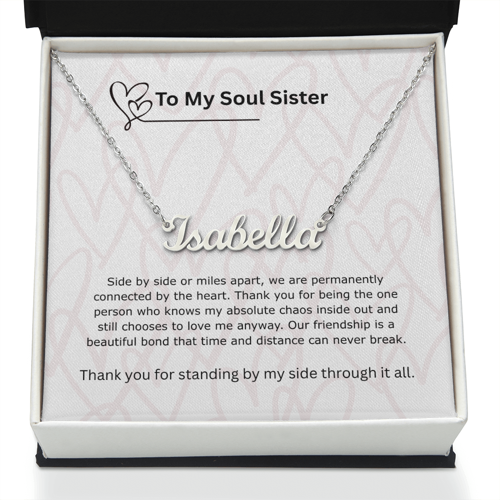 The "Best Friend Soul Sister" Custom Nameplate