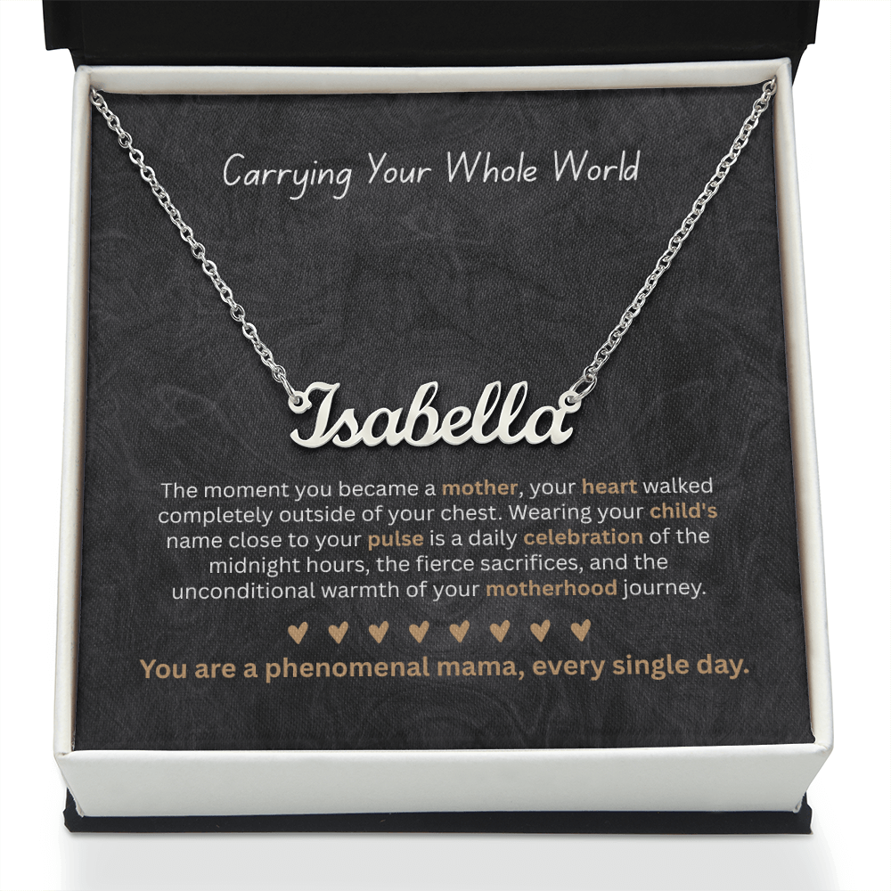 The "Mama's Whole World" Personalized Nameplate