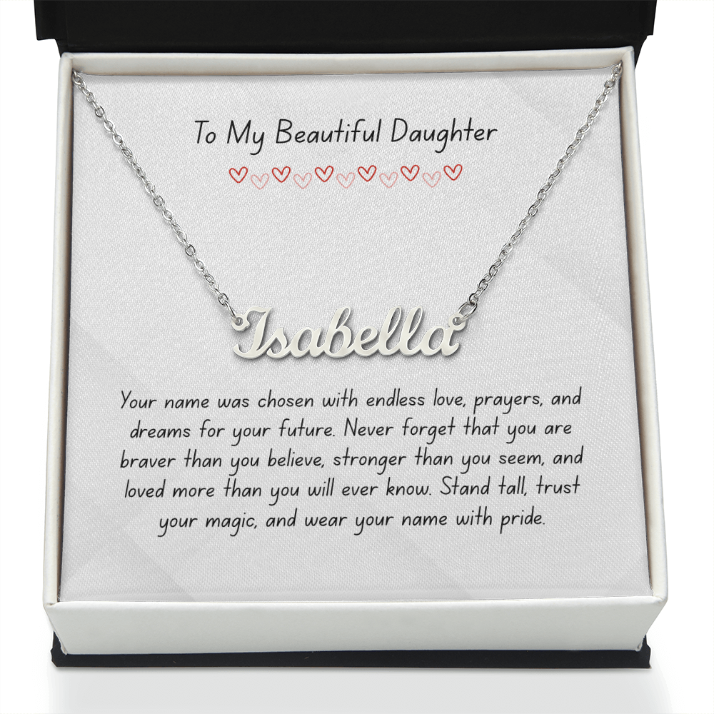 The "Go Confidently" Daughter Personalized Nameplate