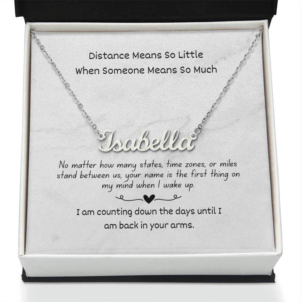 The "Miles Apart" Custom Name Pendant Necklace