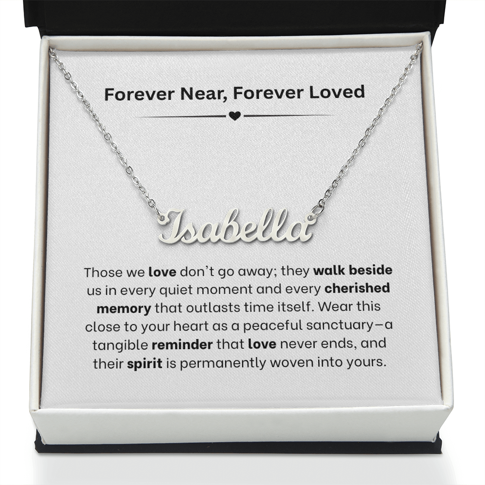 The "In Loving Memory" Memorial Name Necklace