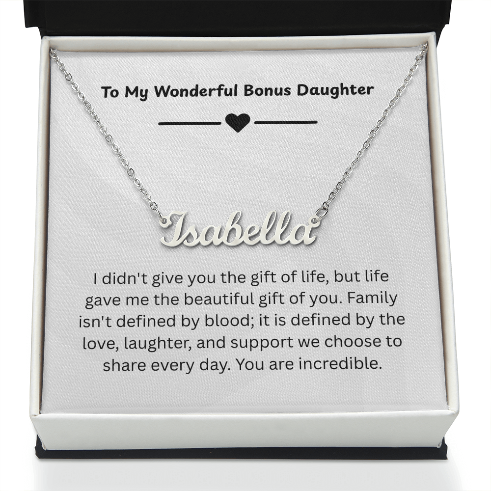 The "Chosen Bond" Bonus Daughter Custom Nameplate