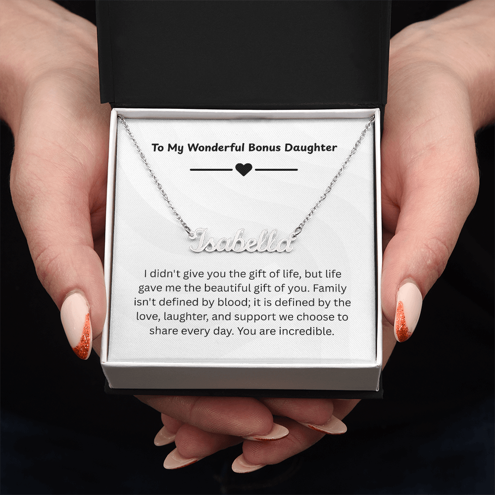 The "Chosen Bond" Bonus Daughter Custom Nameplate