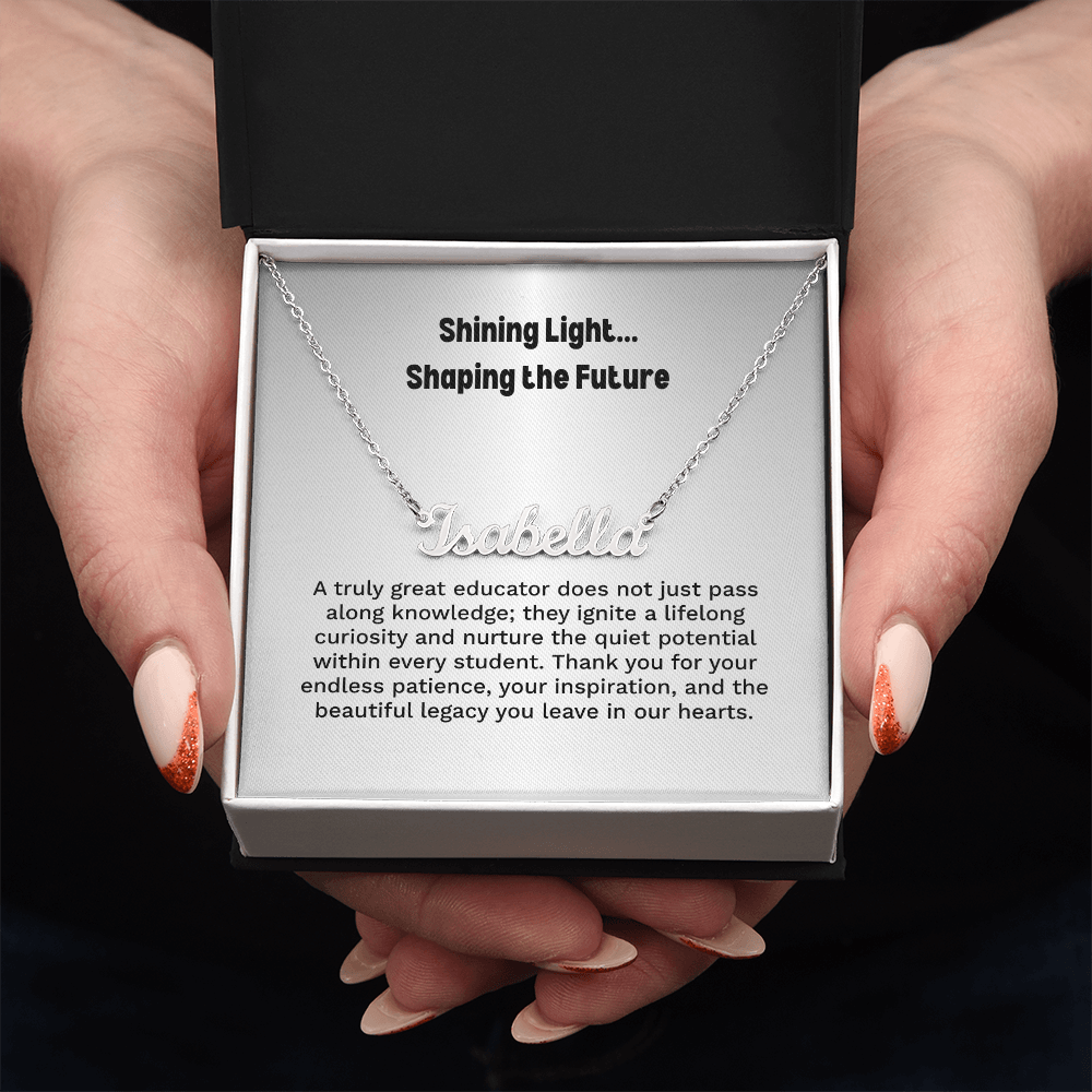 The "Teacher Appreciation" Personalized Nameplate
