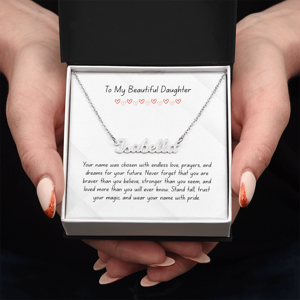 The "Go Confidently" Daughter Personalized Nameplate