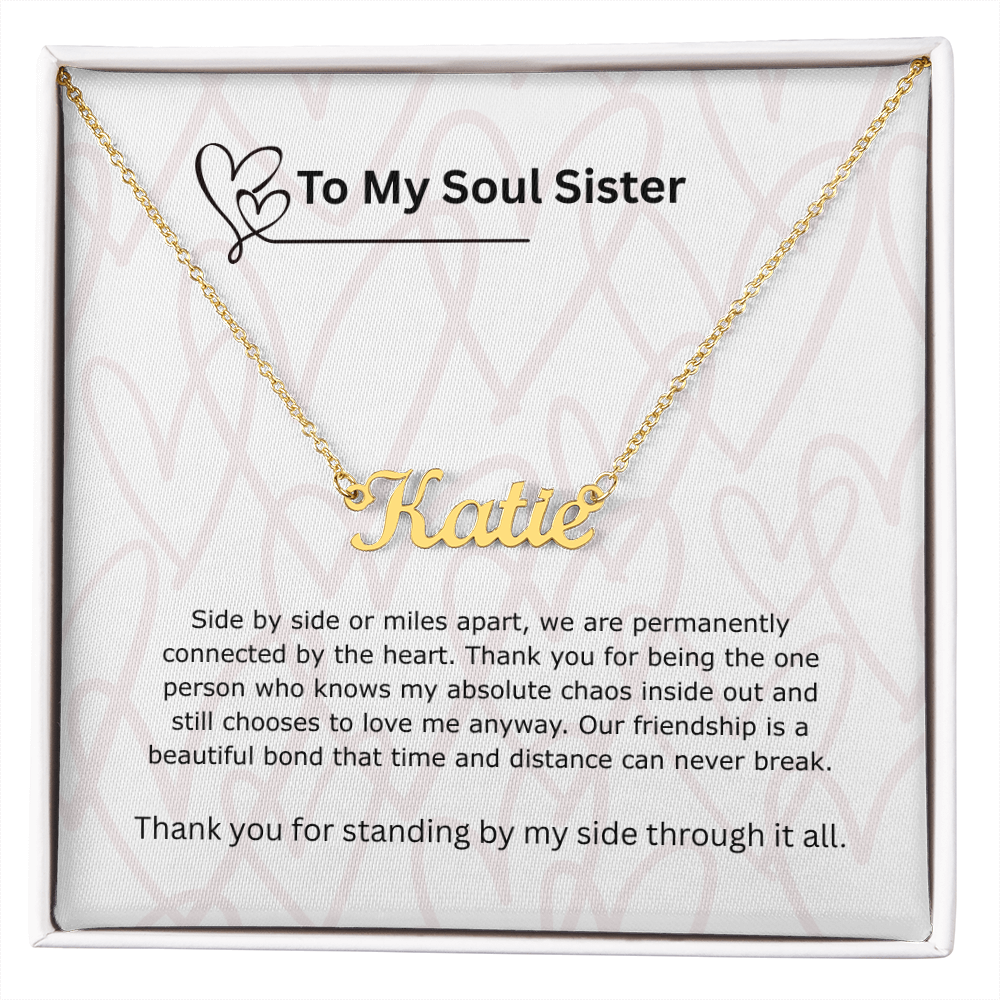 The "Best Friend Soul Sister" Custom Nameplate
