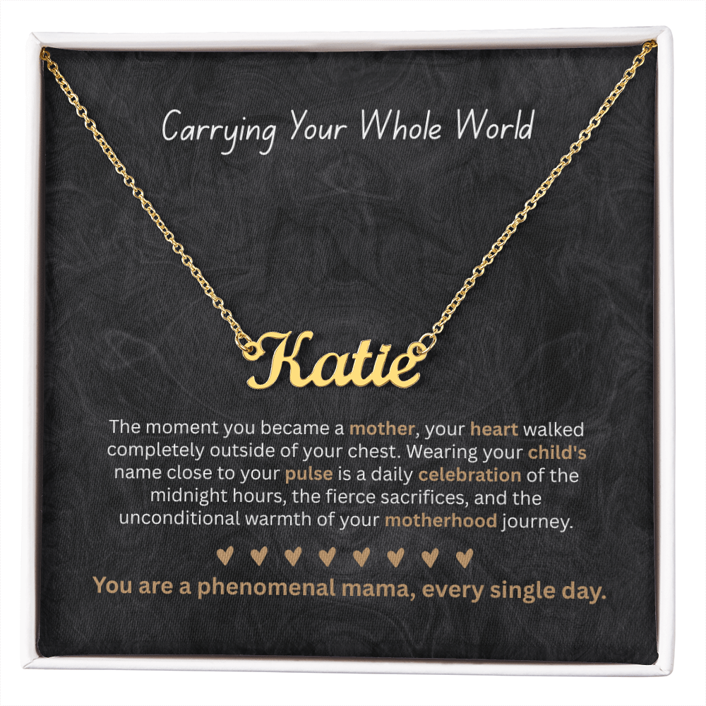 The "Mama's Whole World" Personalized Nameplate