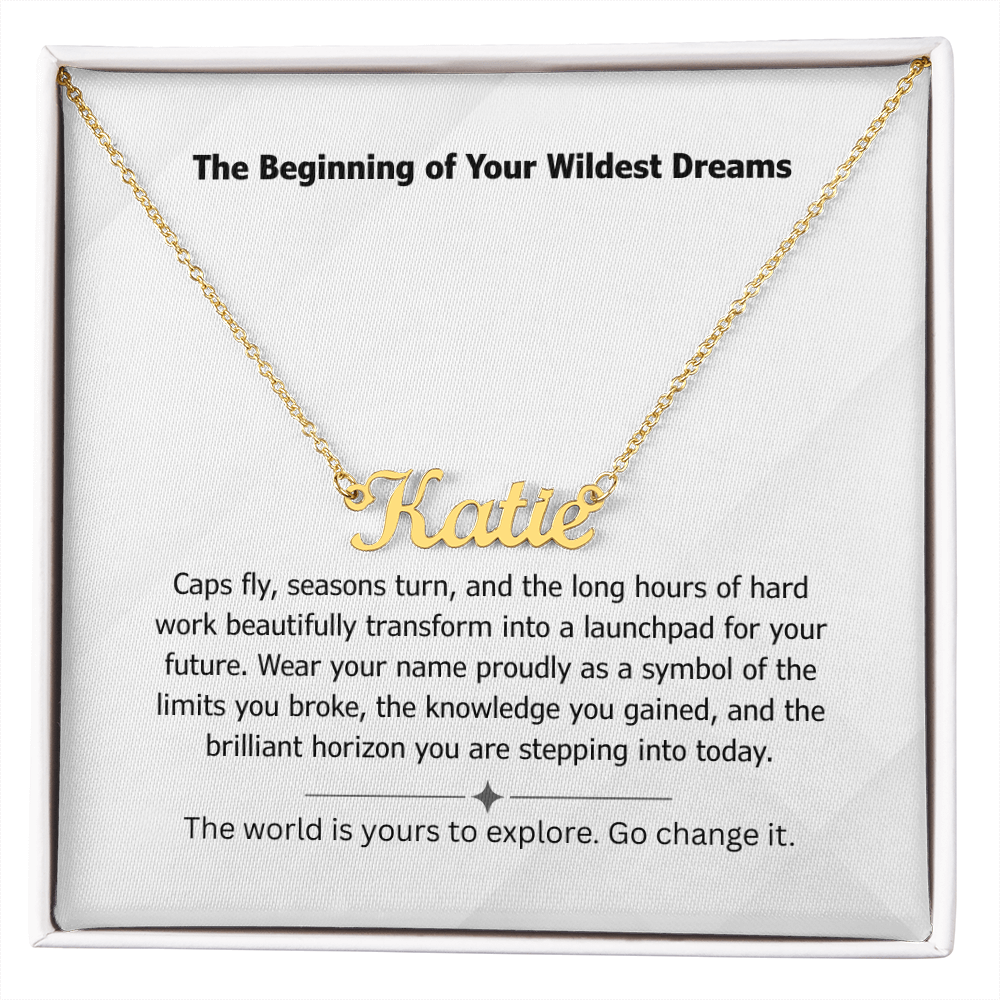 The "Graduation Launchpad" Personalized Nameplate