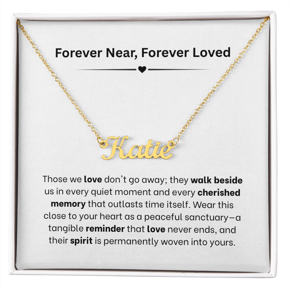 The "In Loving Memory" Memorial Name Necklace