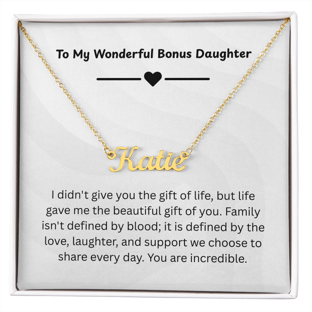 The "Chosen Bond" Bonus Daughter Custom Nameplate