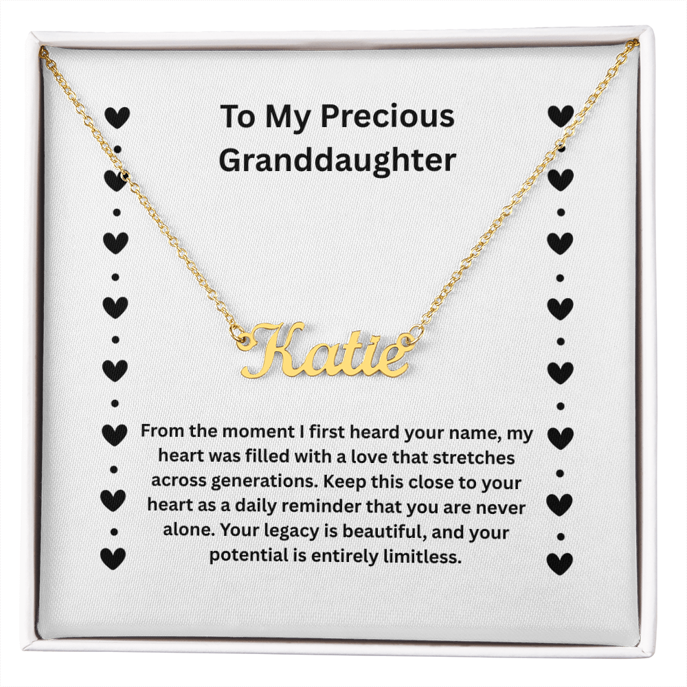 The "Eternity Bond" Granddaughter Custom Nameplate