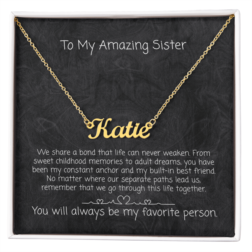 The "Unbreakable Sisterhood" Custom Name Necklace