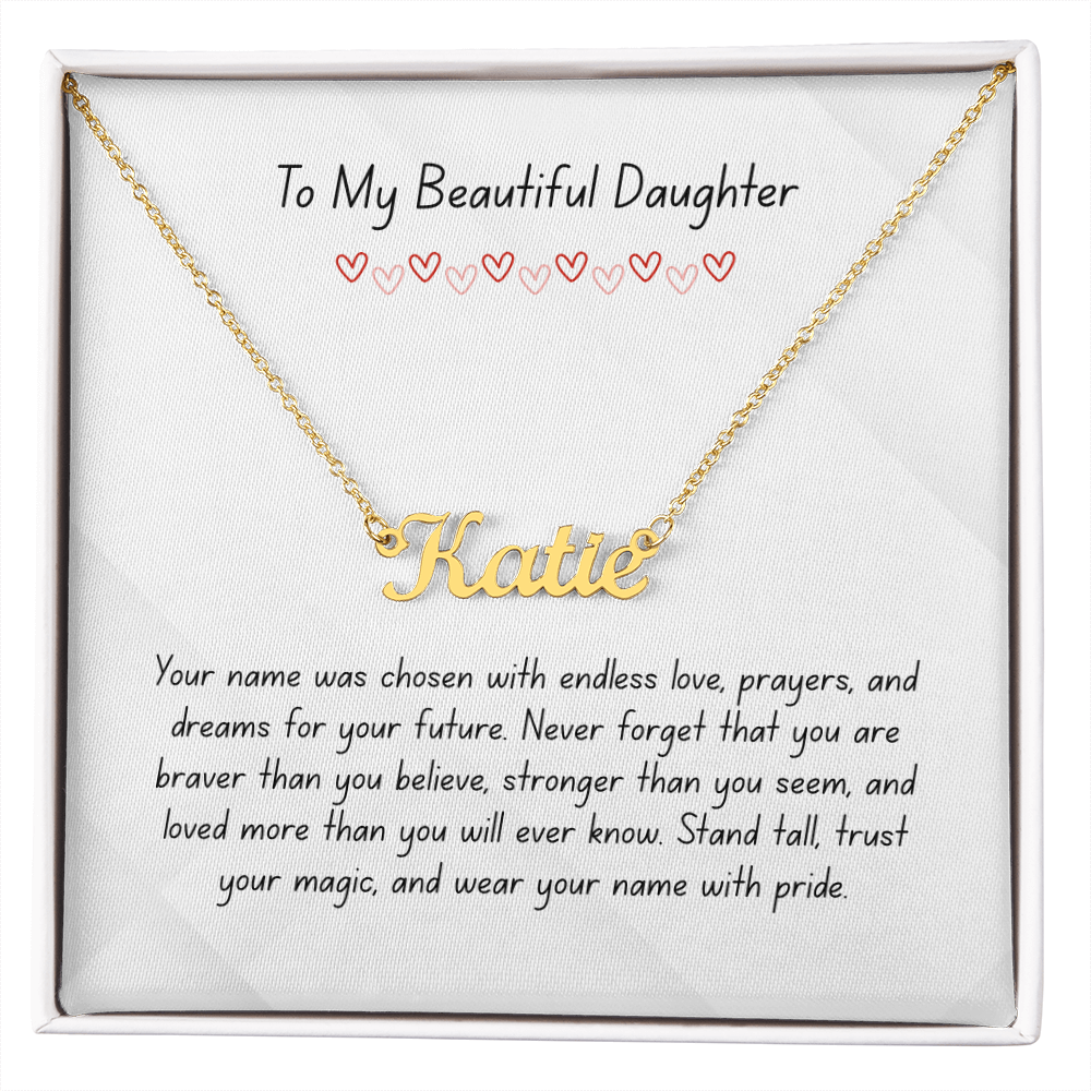 The "Go Confidently" Daughter Personalized Nameplate