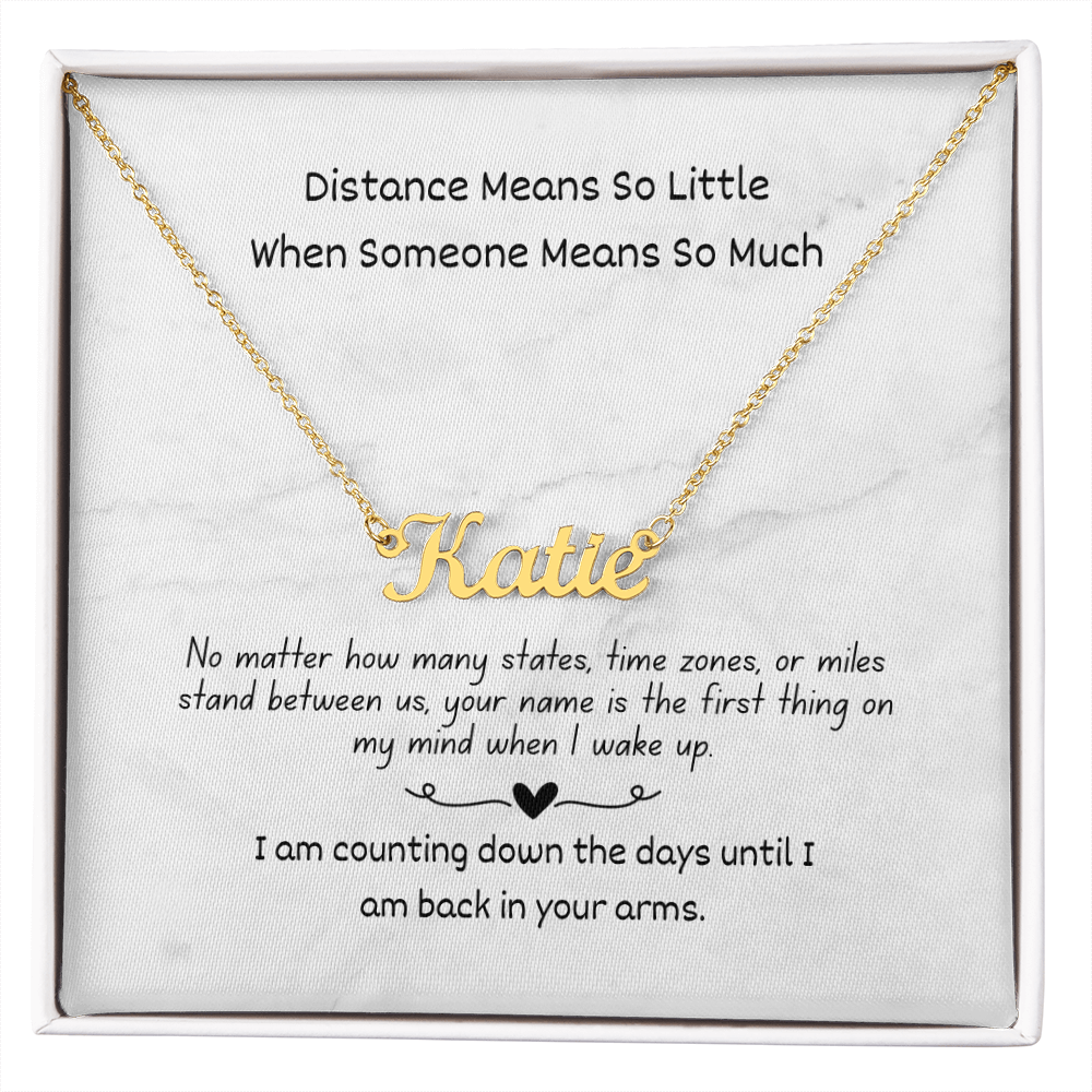 The "Miles Apart" Custom Name Pendant Necklace