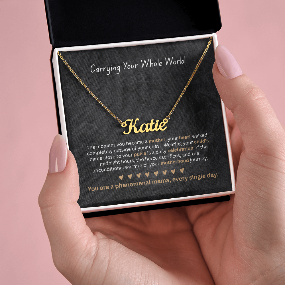 The "Mama's Whole World" Personalized Nameplate
