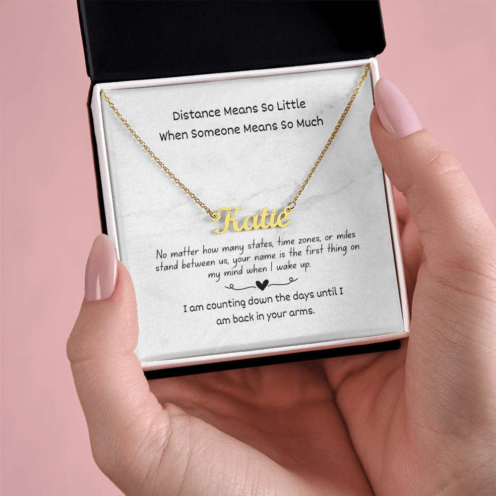 The "Miles Apart" Custom Name Pendant Necklace