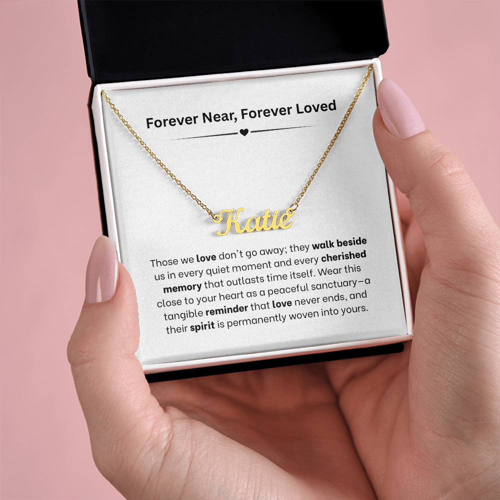 The "In Loving Memory" Memorial Name Necklace