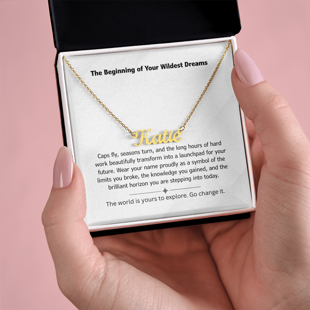 The "Graduation Launchpad" Personalized Nameplate