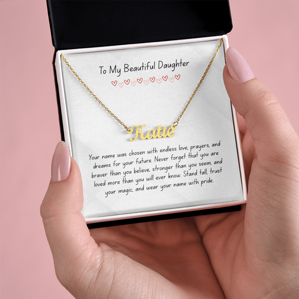The "Go Confidently" Daughter Personalized Nameplate