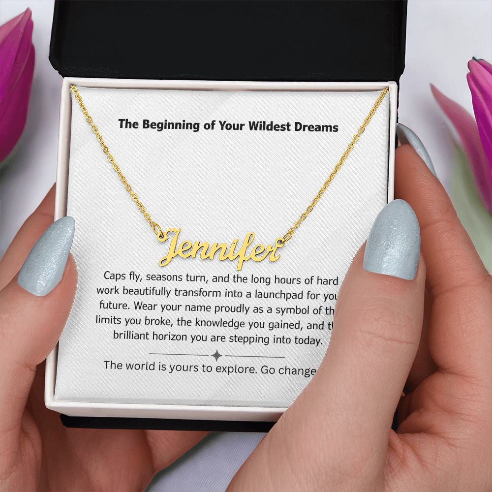 The "Graduation Launchpad" Personalized Nameplate