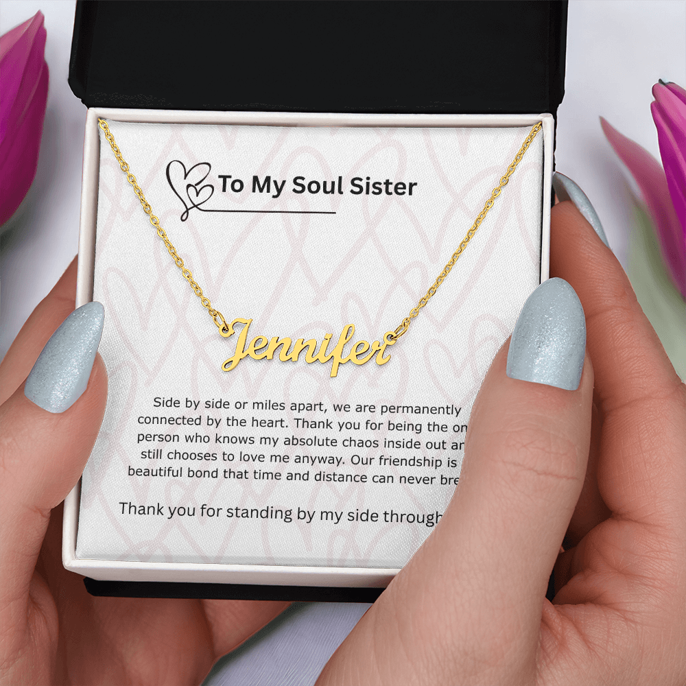 The "Best Friend Soul Sister" Custom Nameplate