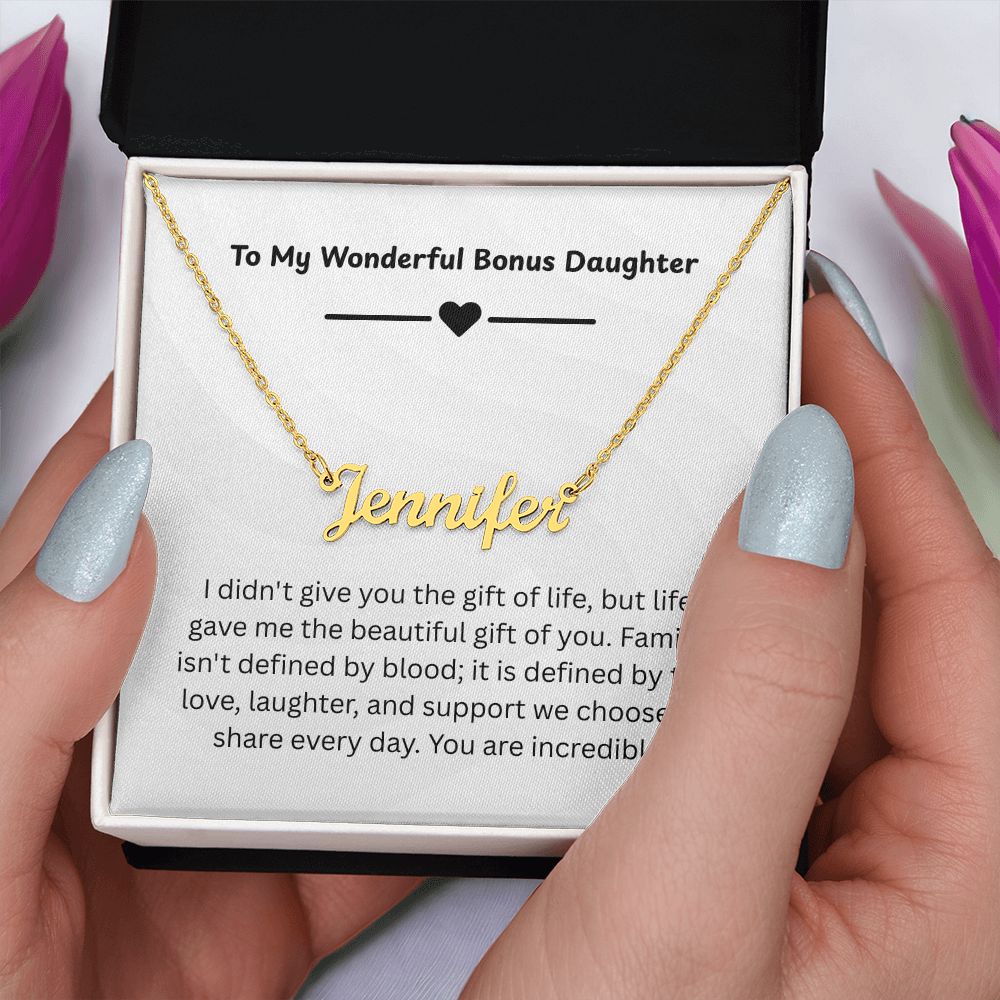 The "Chosen Bond" Bonus Daughter Custom Nameplate