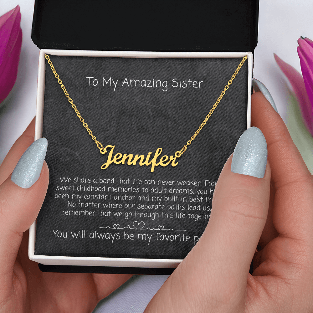 The "Unbreakable Sisterhood" Custom Name Necklace