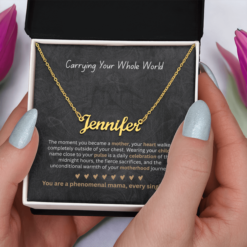 The "Mama's Whole World" Personalized Nameplate