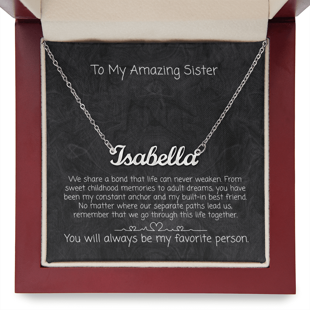 The "Unbreakable Sisterhood" Custom Name Necklace