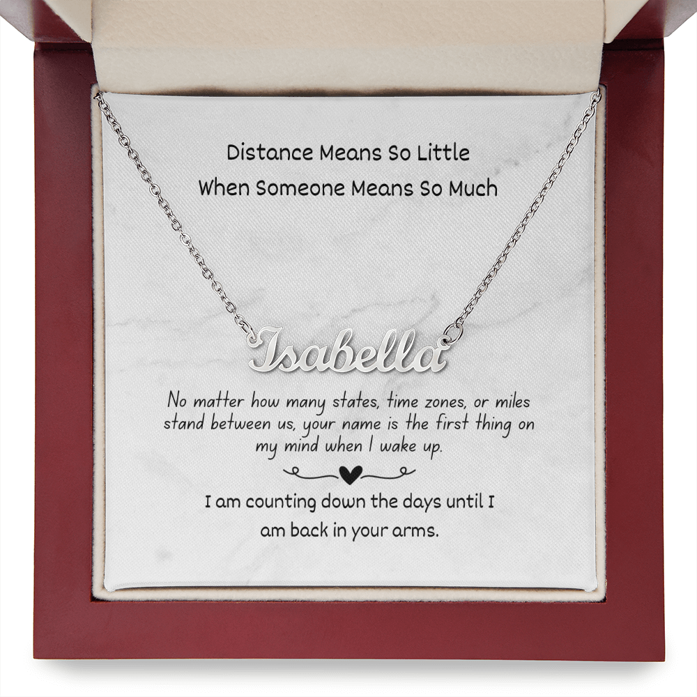 The "Miles Apart" Custom Name Pendant Necklace