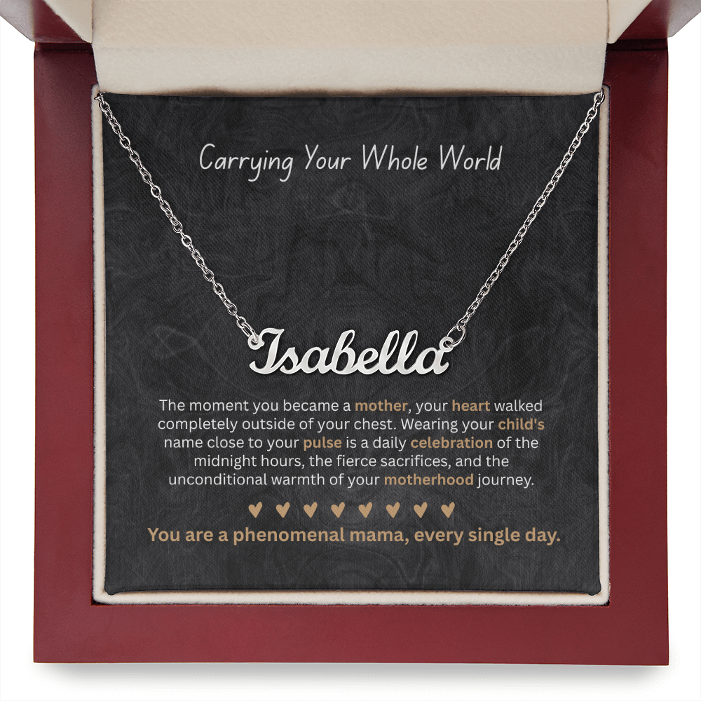 The "Mama's Whole World" Personalized Nameplate