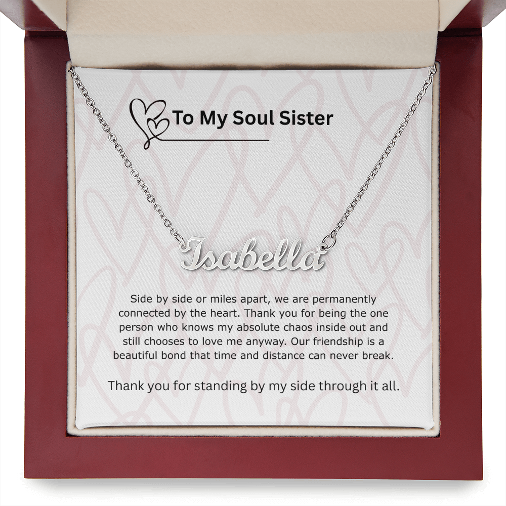 The "Best Friend Soul Sister" Custom Nameplate