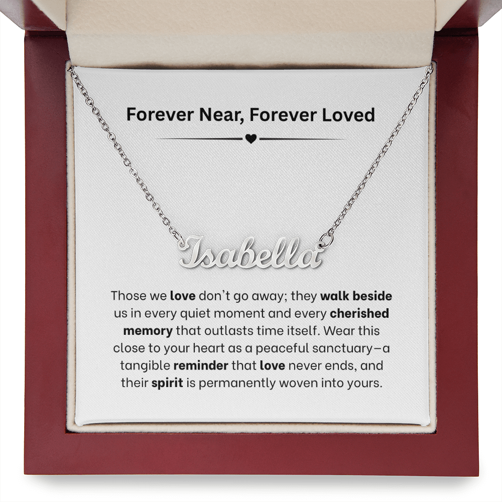 The "In Loving Memory" Memorial Name Necklace