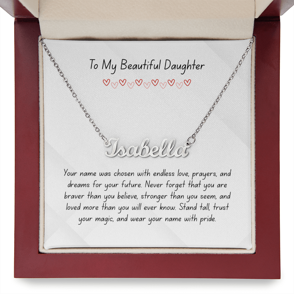 The "Go Confidently" Daughter Personalized Nameplate