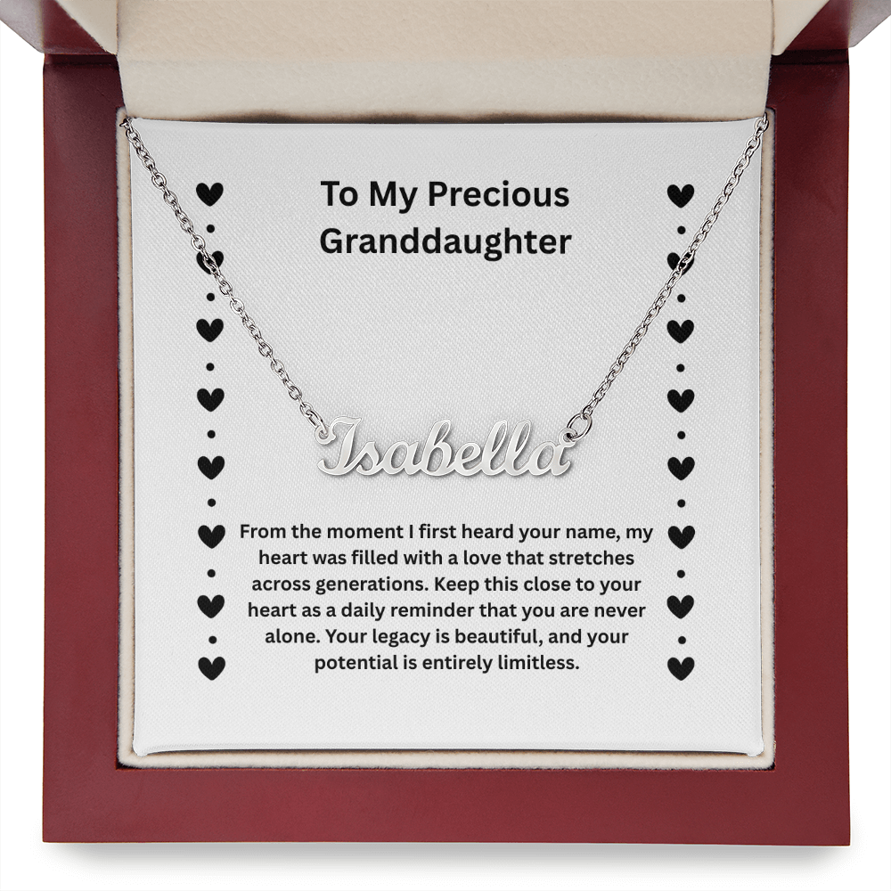 The "Eternity Bond" Granddaughter Custom Nameplate