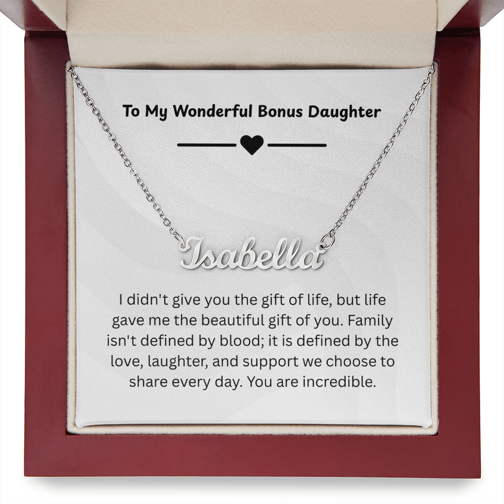 The "Chosen Bond" Bonus Daughter Custom Nameplate