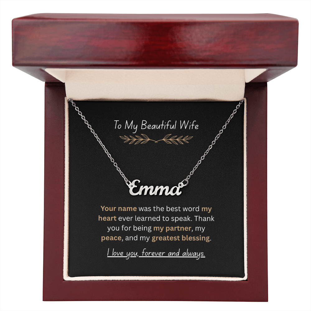 The "Forever Love" Custom Name Necklace for Wife