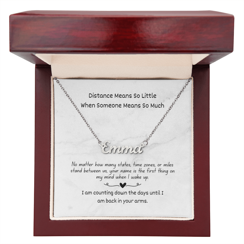 The "Miles Apart" Custom Name Pendant Necklace