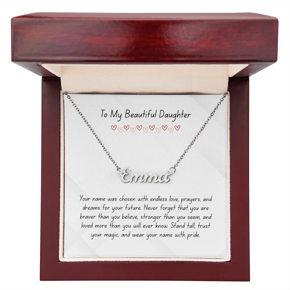 The "Go Confidently" Daughter Personalized Nameplate